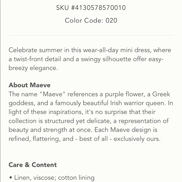 Maeve Anthropologie Twist Front Mini Dress - Picture 12 of 14